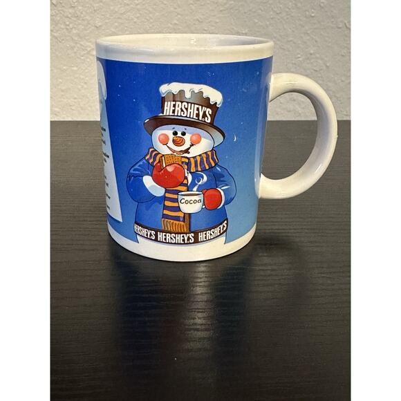 Hershey's S'mores Campfire Recipe Coffee Cup Mug 10 oz Snowman Blue #31460 - Picture 3 of 4